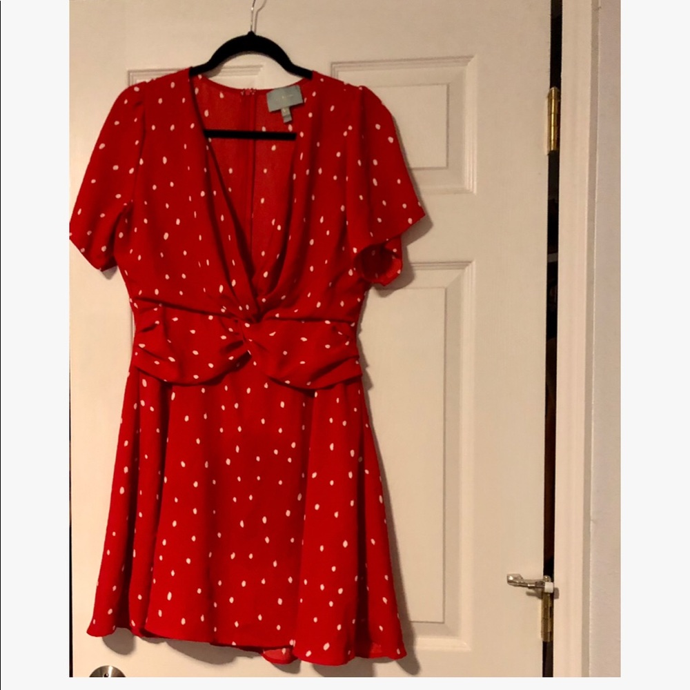 Red Dress with polka dots